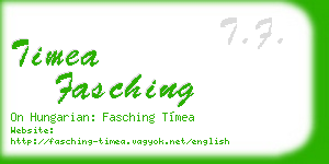 timea fasching business card
