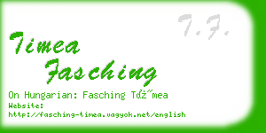 timea fasching business card